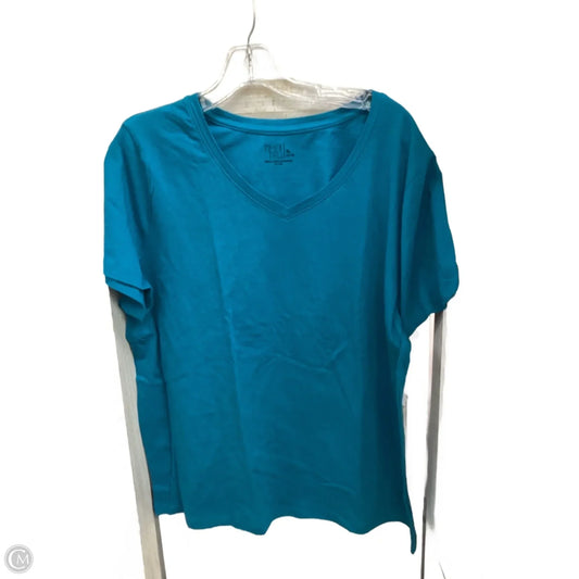 Top Short Sleeve By Time And Tru In Blue, Size: Xl
