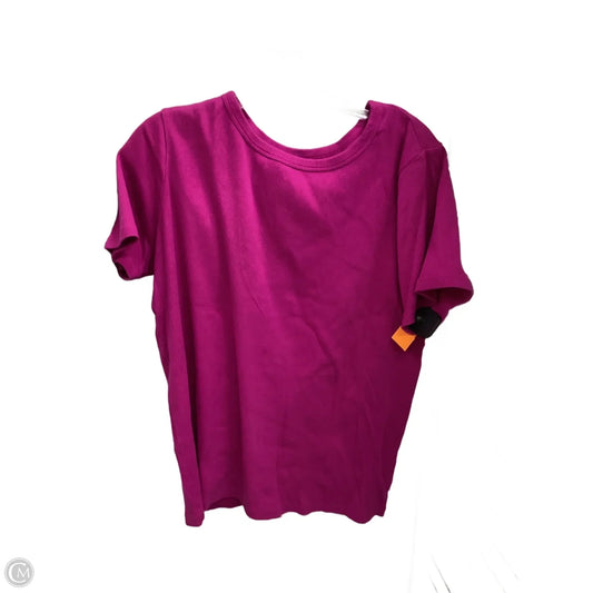 Top Short Sleeve By Time And Tru In Purple, Size: 3x