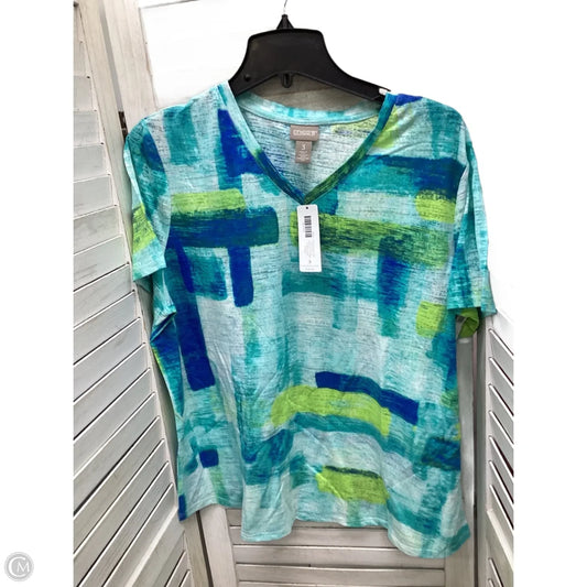 Top Short Sleeve By Chicos In Multi-colored, Size: Xl