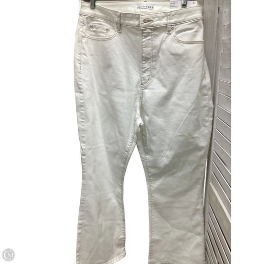 Pants Cropped By Loft In White, Size: 12
