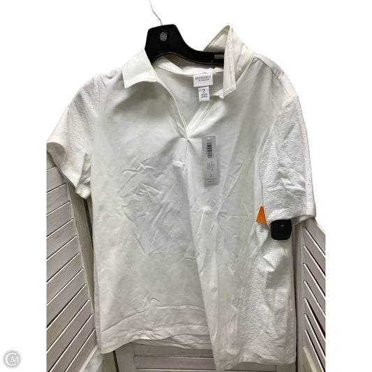 Top Short Sleeve By Chicos In White, Size: M