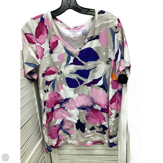 Top Short Sleeve By Chicos In Multi-colored, Size: Xl