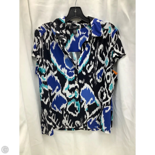 Top Short Sleeve By Alfani In Multi-colored, Size: 1x
