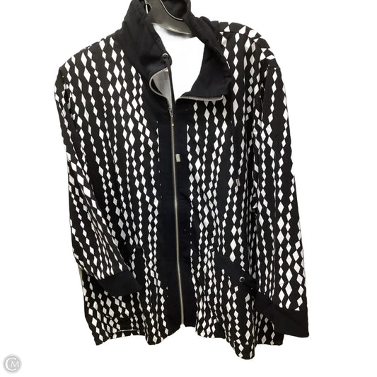 Jacket Other By Chicos In Black & White, Size: Xl