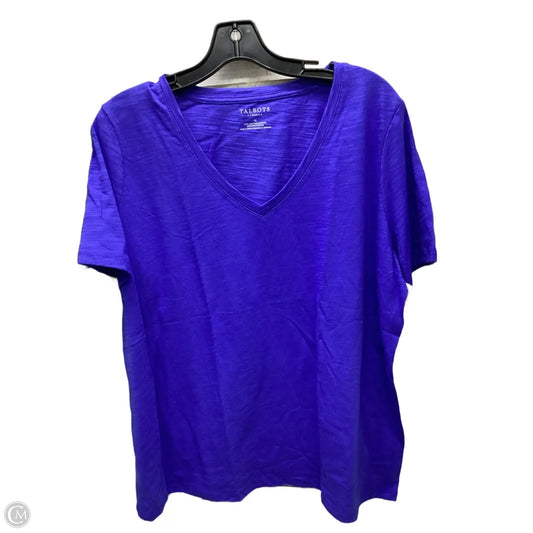 Top Short Sleeve By Talbots In Blue, Size: 1x