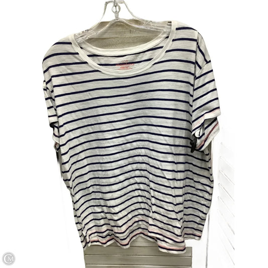 Top Short Sleeve By Vineyard Vines In Striped Pattern, Size: L