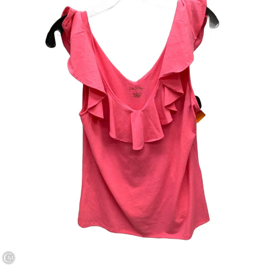 Top Sleeveless Designer By Lilly Pulitzer In Pink, Size: L