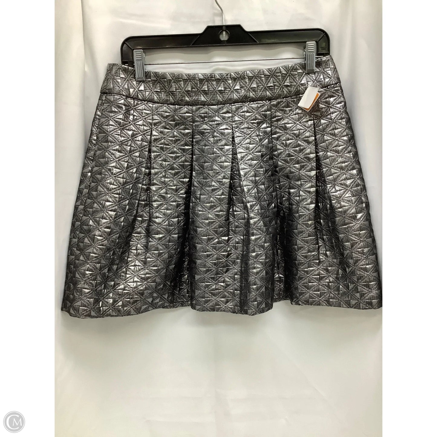 Skirt Midi By Banana Republic In Silver, Size: 8