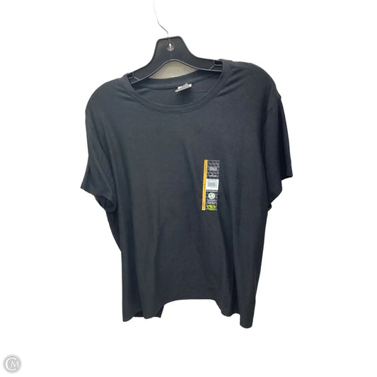 Top Short Sleeve By Athletic Works In Black, Size: L
