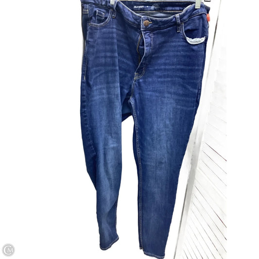 Jeans Skinny By Old Navy In Blue Denim, Size: 18