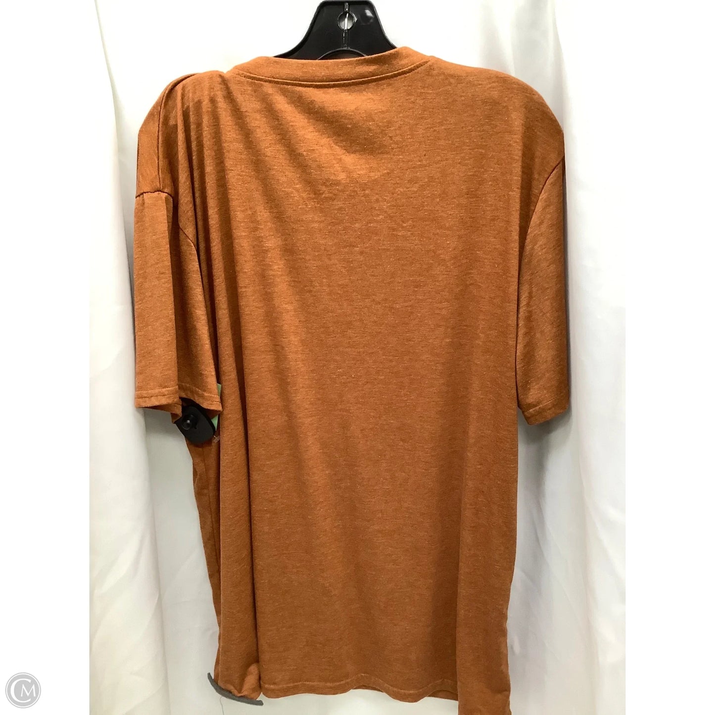 Top Short Sleeve By Clothes Mentor In Brown, Size: Xl