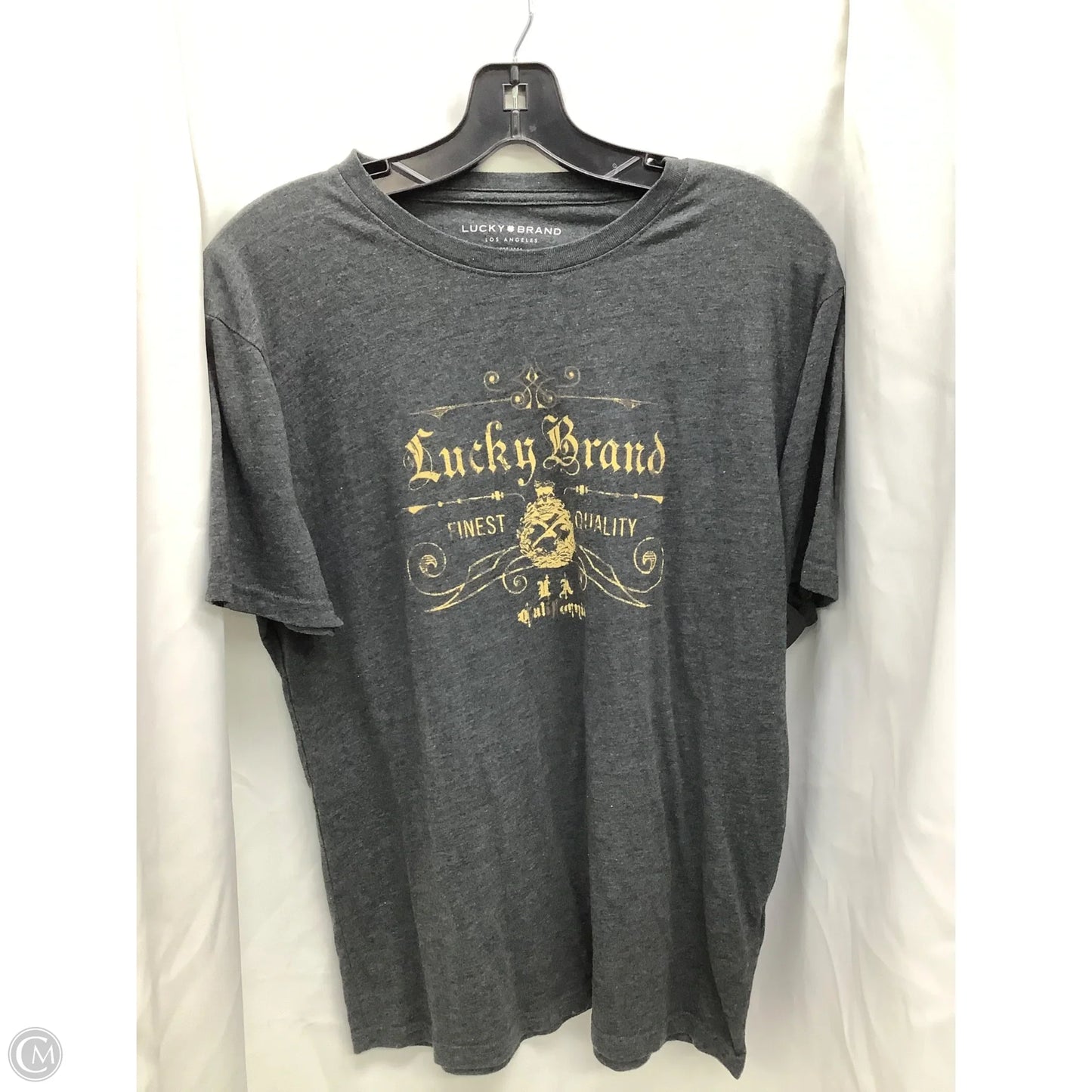 Top Short Sleeve By Lucky Brand In Grey, Size: S