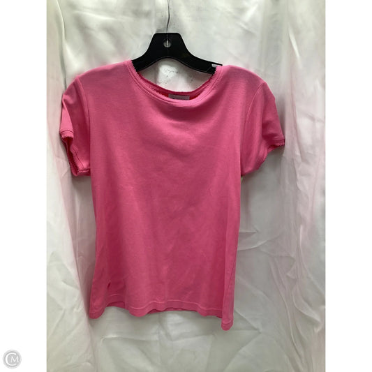 Top Short Sleeve Designer By Lilly Pulitzer In Pink, Size: L