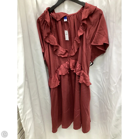 Dress Casual Midi By Old Navy In Multi-colored, Size: L