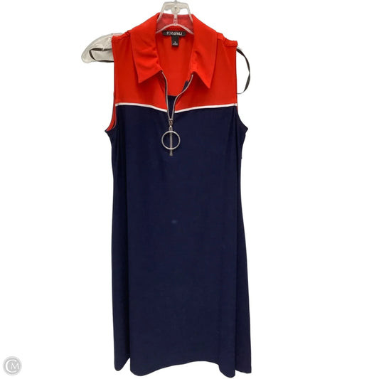 Dress Casual Midi By Roz And Ali In Blue & Red, Size: S