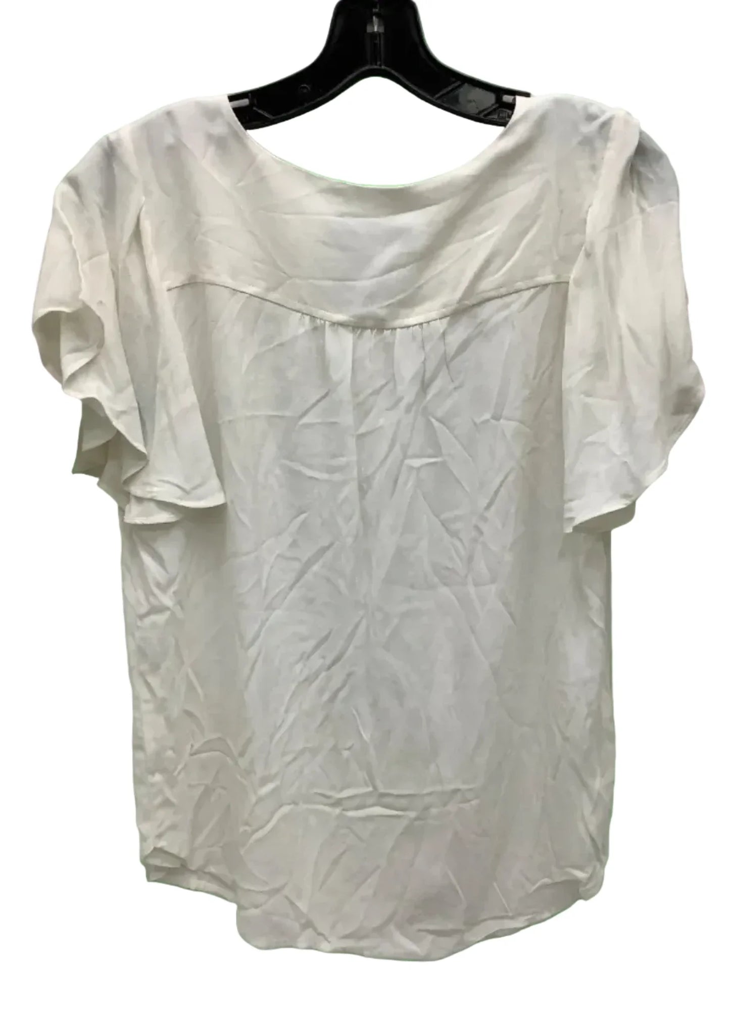 Top Short Sleeve By Loft In Ivory, Size: Xs