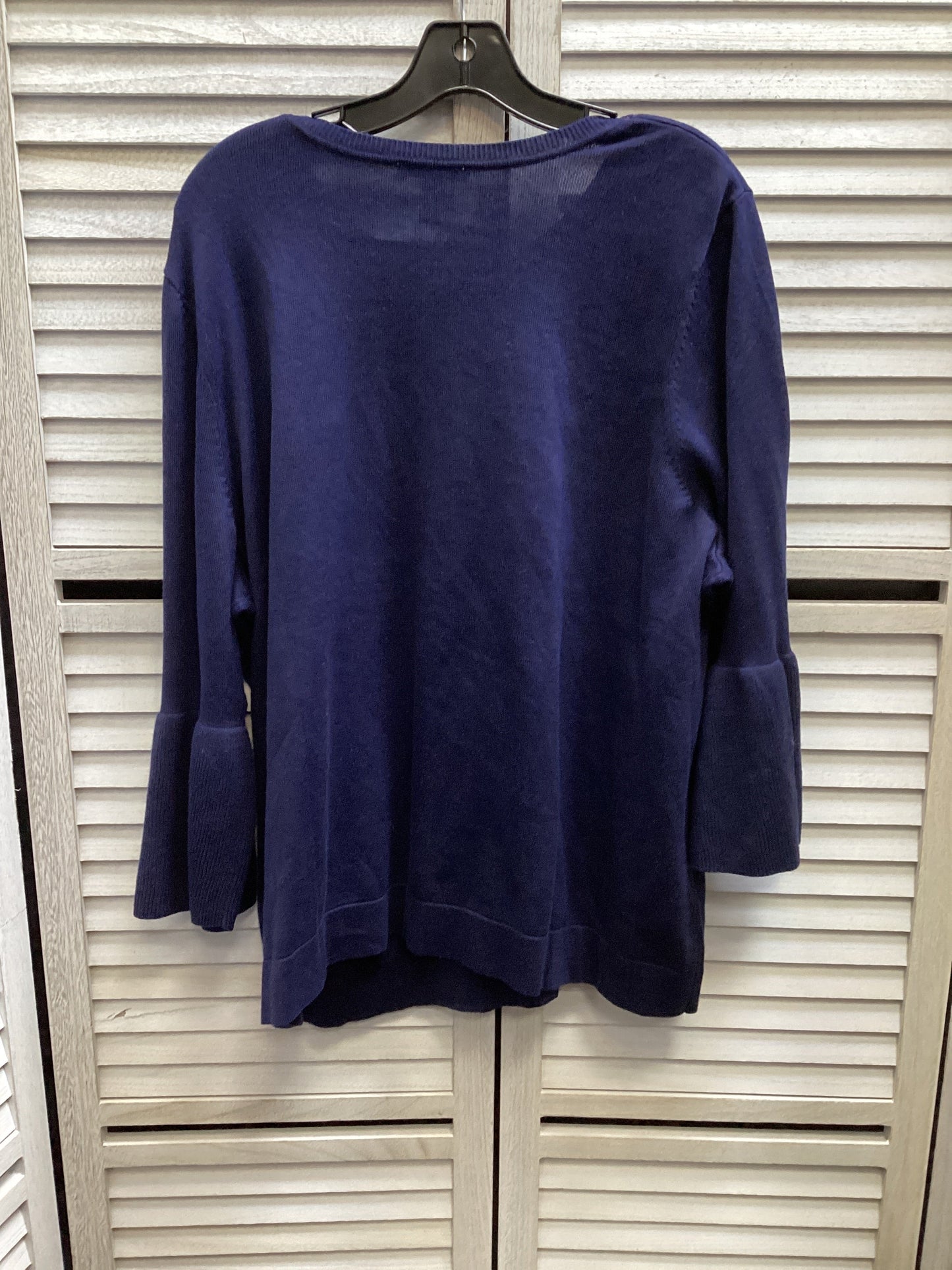 Cardigan By Isaac Mizrahi In Blue, Size: 2x