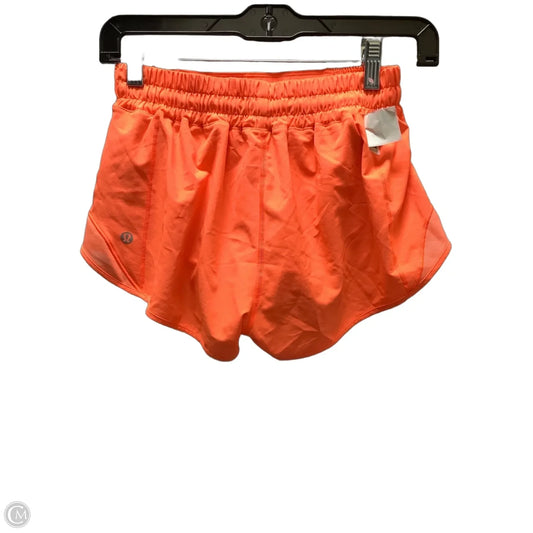 Athletic Shorts By Lululemon In Orange, Size: 4