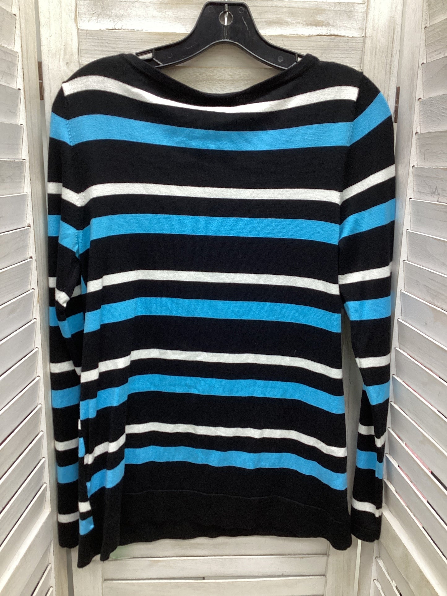 Striped Pattern Top Long Sleeve Dana Buchman, Size M