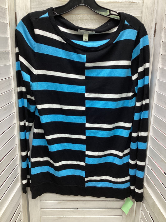 Striped Pattern Top Long Sleeve Dana Buchman, Size M