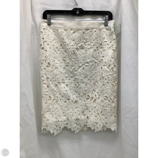 Skirt Midi By Loft In Ivory, Size: 10