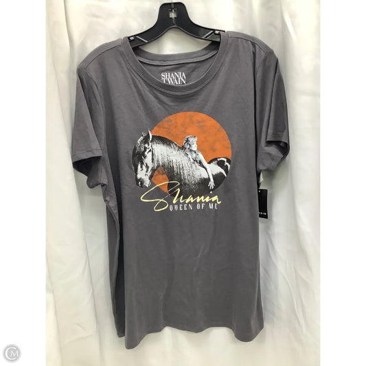 Top Short Sleeve By Torrid In Grey, Size: 1x