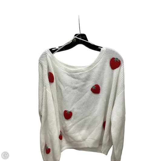 Sweater By Hollister In White, Size: M