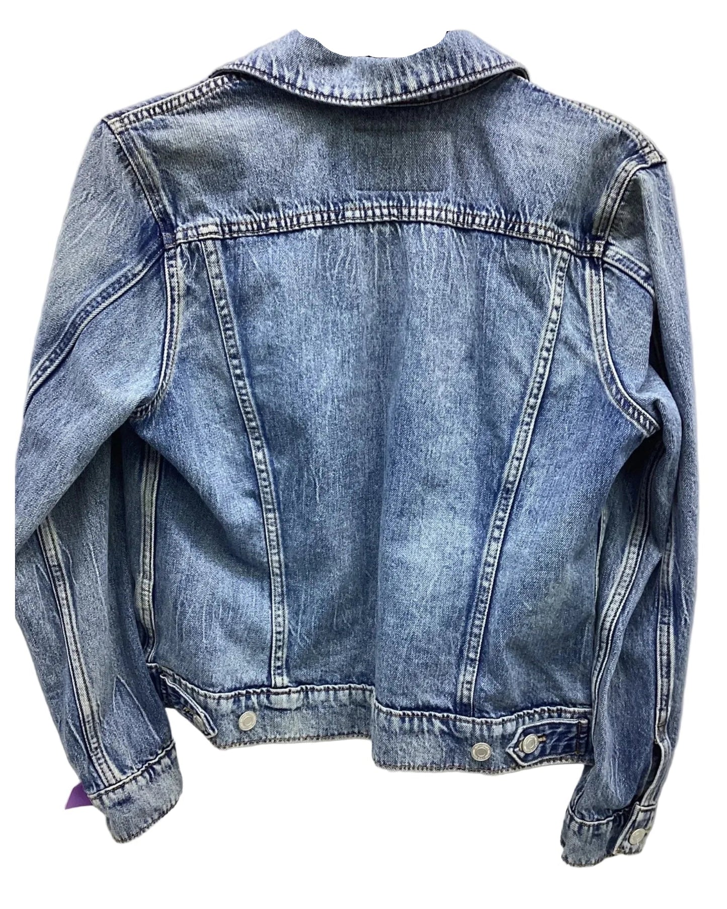 Jacket Denim By Lucky Brand In Maroon, Size: M