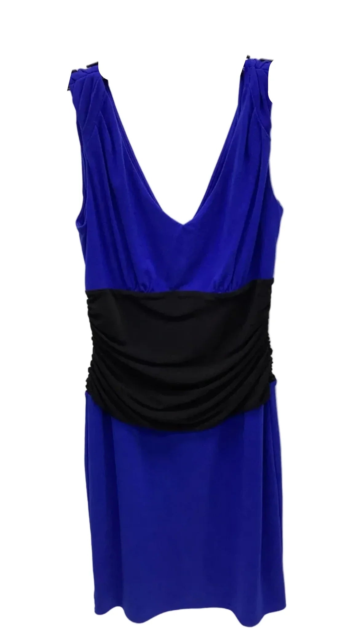 Dress Casual Midi By Ann Taylor In Black & Blue, Size: 4