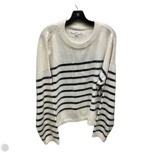 Top Long Sleeve By Loft In Striped Pattern, Size: Xxl