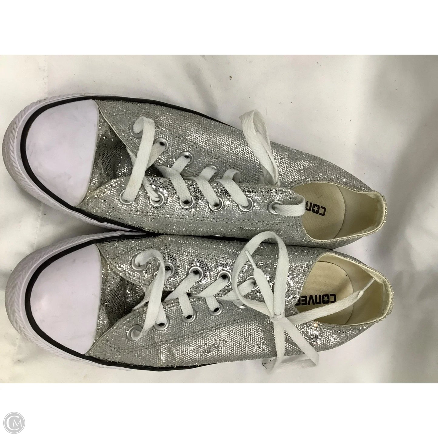 Shoes Flats By Converse In Silver, Size: 9