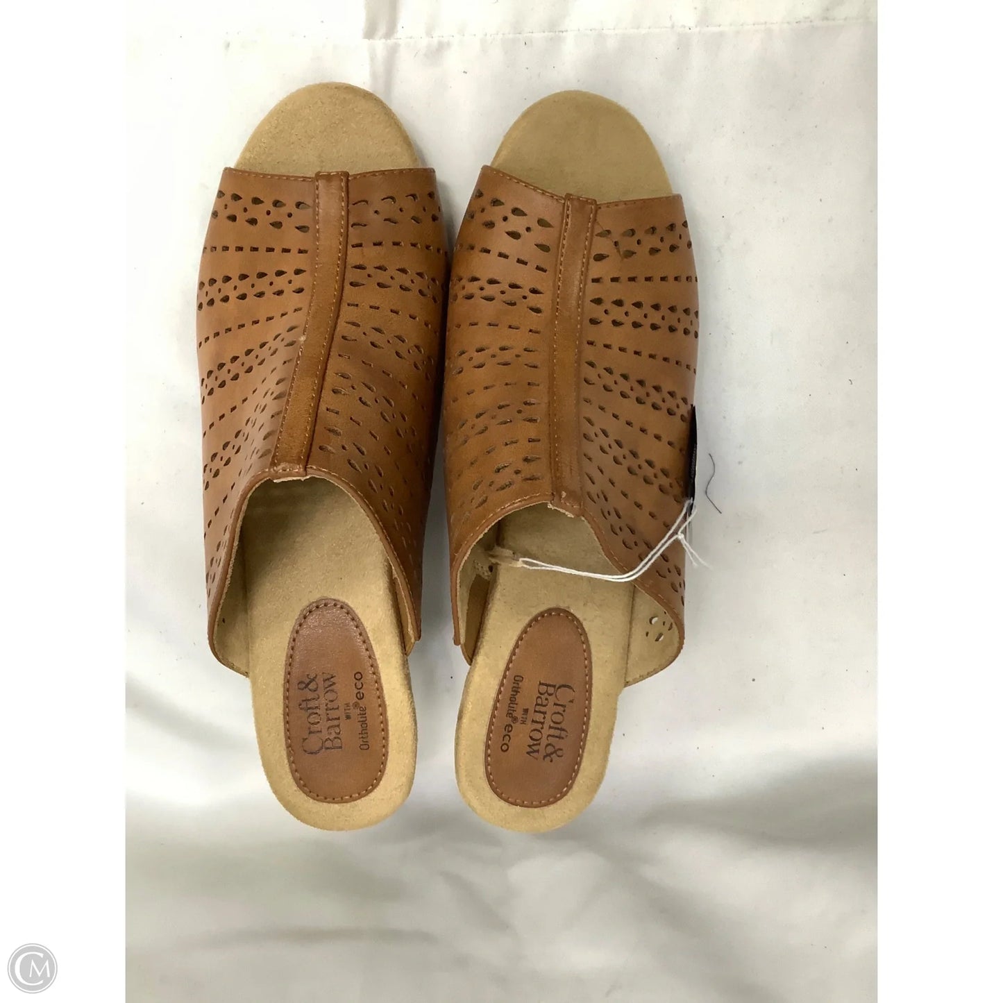 Sandals Heels Platform By Croft And Barrow In Brown, Size: 9.5