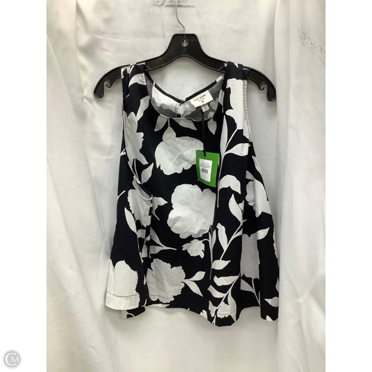 Top Sleeveless Designer By Kate Spade In Black & White, Size: 3x