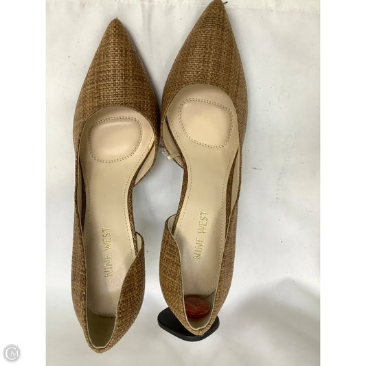 Shoes Heels Kitten By Nine West In Brown, Size: 7.5