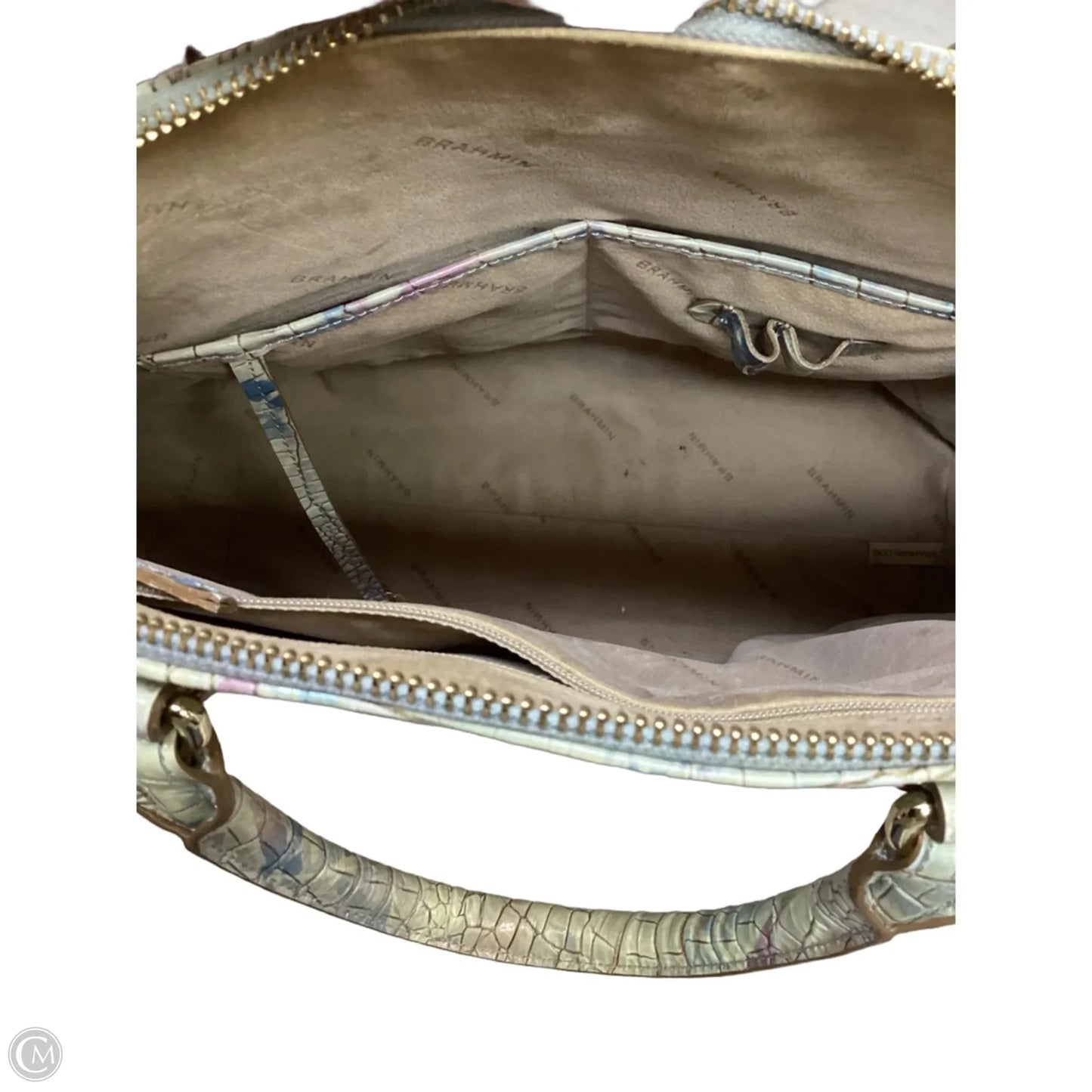 Handbag Designer By Brahmin, Size: Large