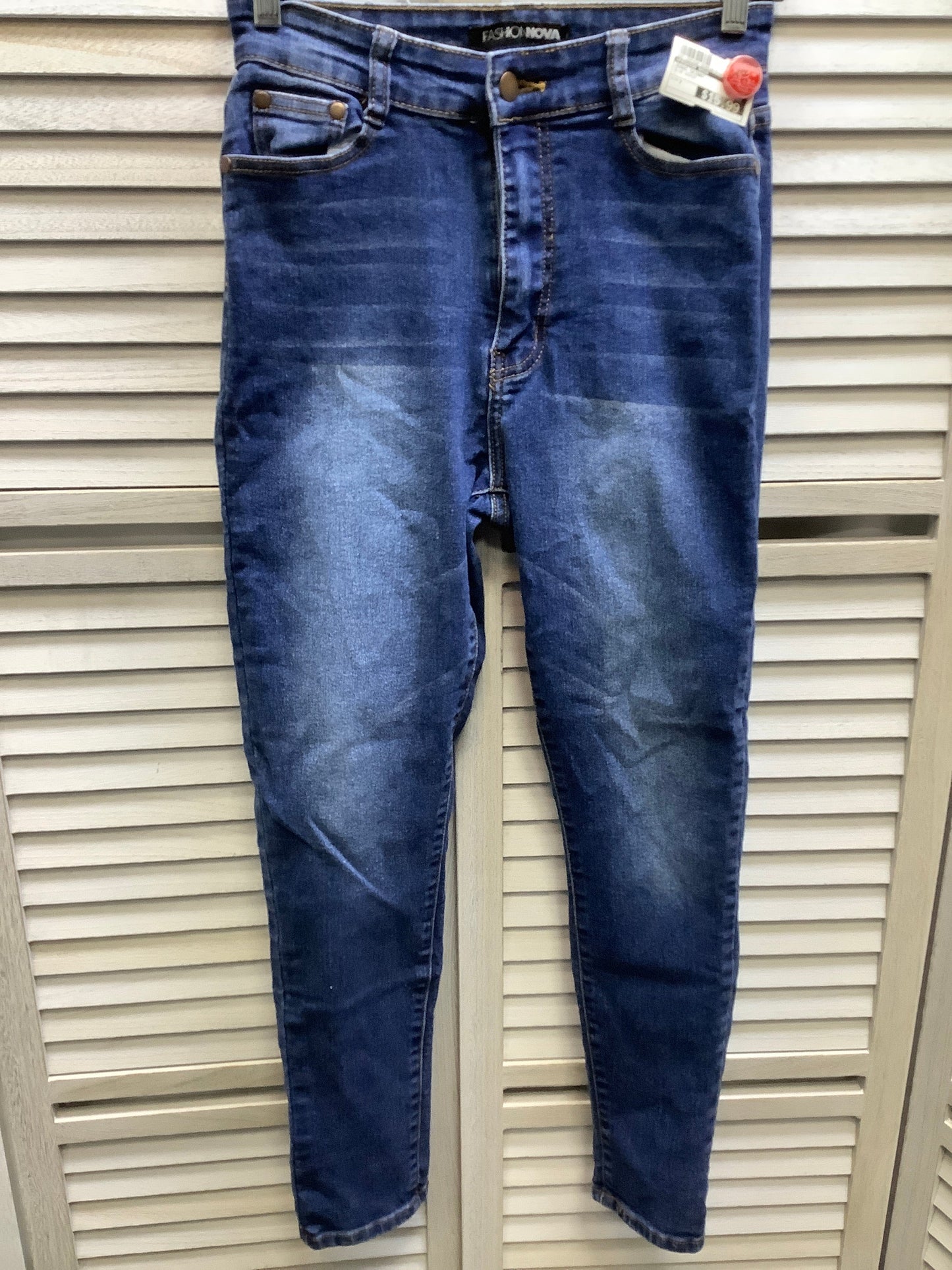 Blue Denim Jeans Skinny Fashion Nova, Size 7