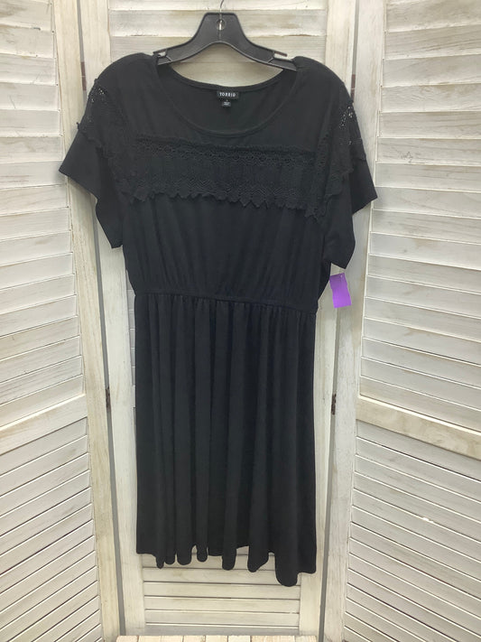Black Dress Casual Midi Torrid, Size 0