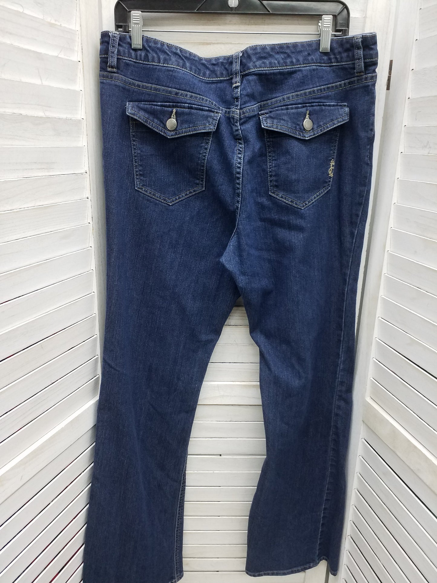 Blue Denim Jeans Flared Daisy Fuentes, Size 16