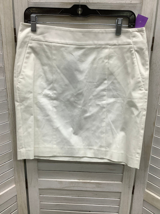 White Skirt Midi Ann Taylor, Size 6