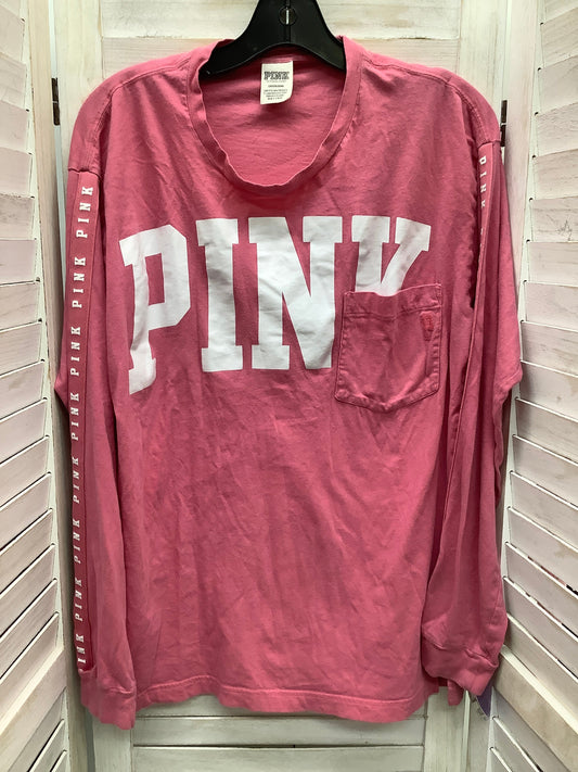 Pink Top Long Sleeve Pink, Size Large