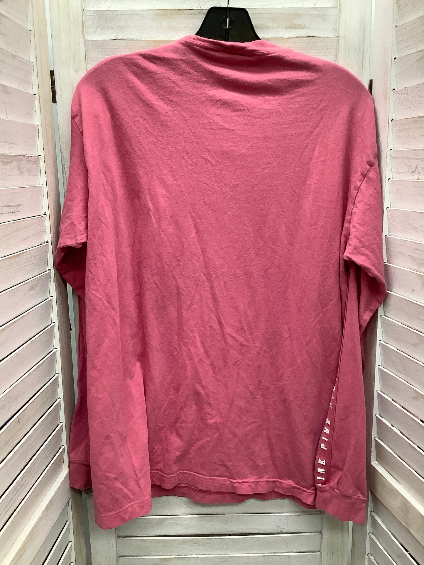 Pink Top Long Sleeve Pink, Size Large