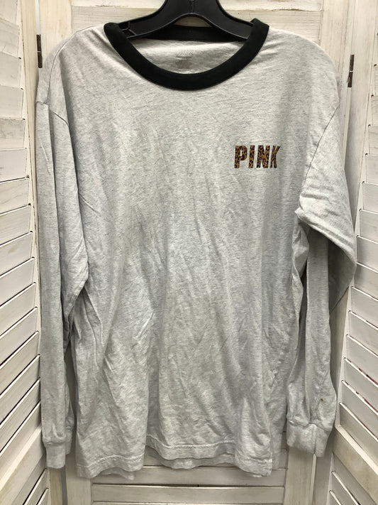 Grey Top Long Sleeve Pink, Size M