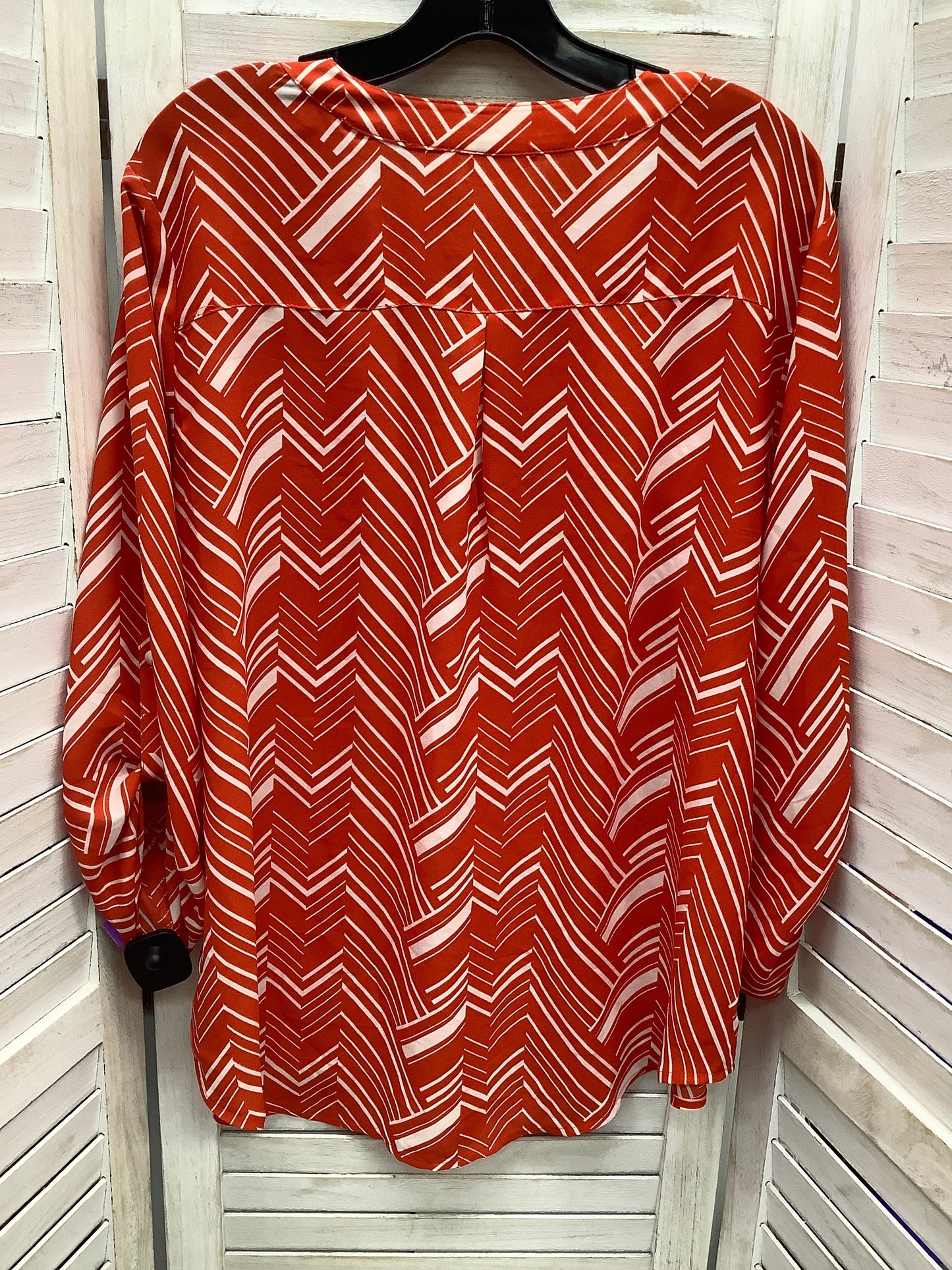 Orange Blouse Long Sleeve Cato, Size Xl