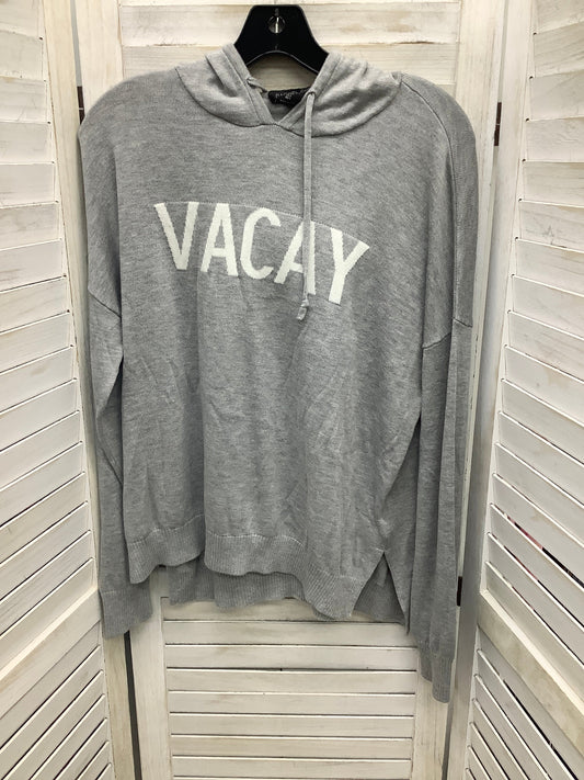 Grey Athletic Sweatshirt Hoodie Rachel Zoe, Size L