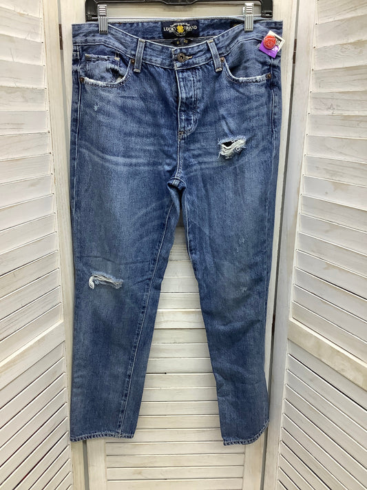 Blue Denim Jeans Boyfriend Lucky Brand, Size 6