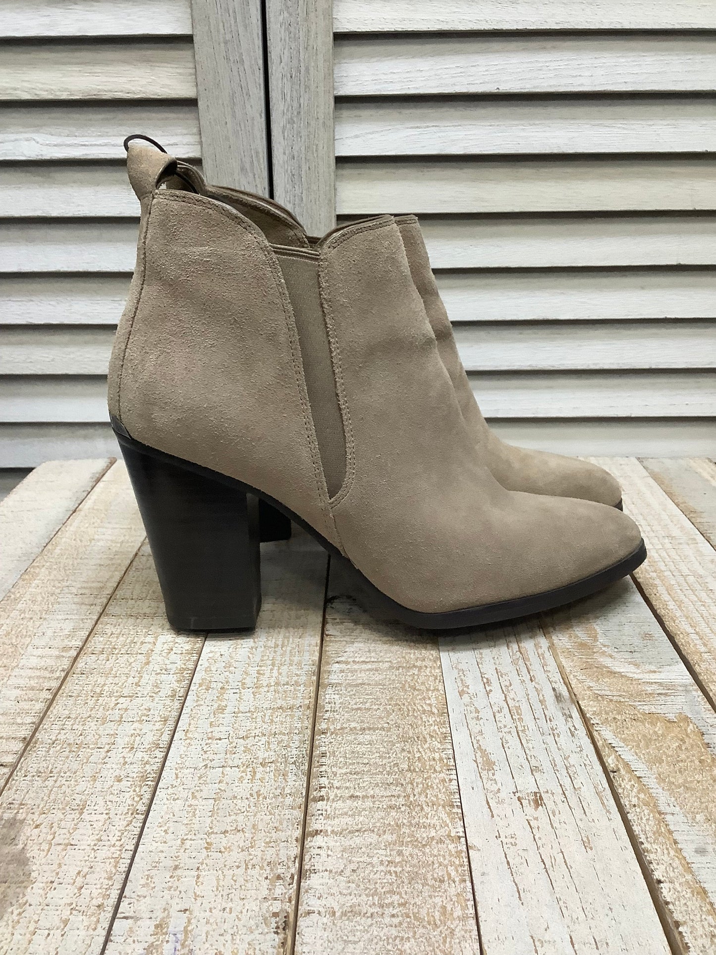 Boots Ankle Heels By Michael Kors In Grey, Size: 8