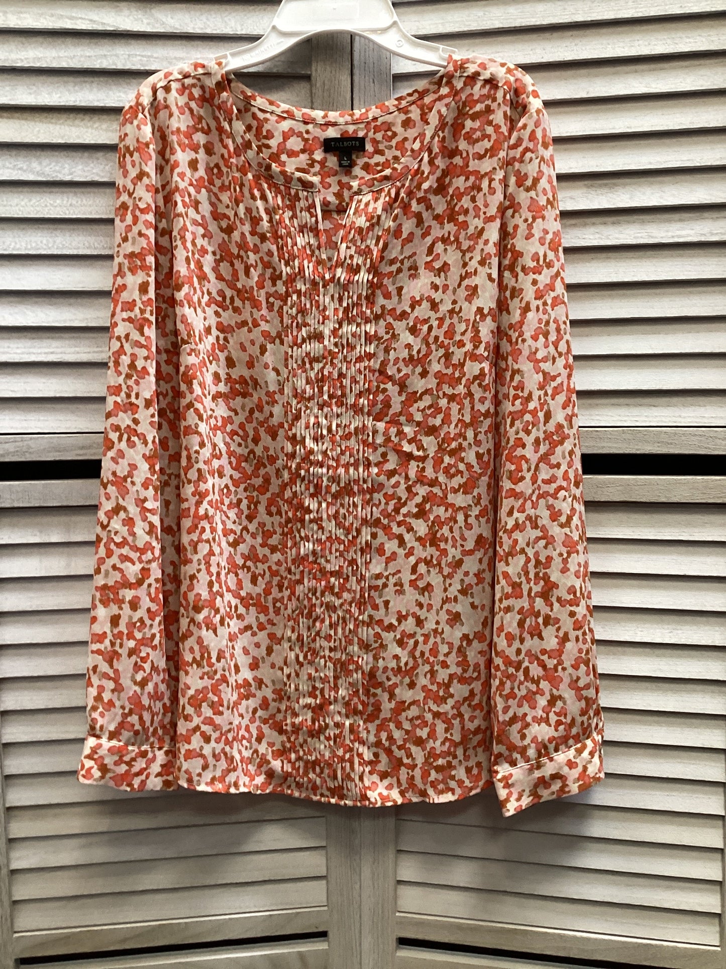 Orange Top Long Sleeve Talbots, Size L