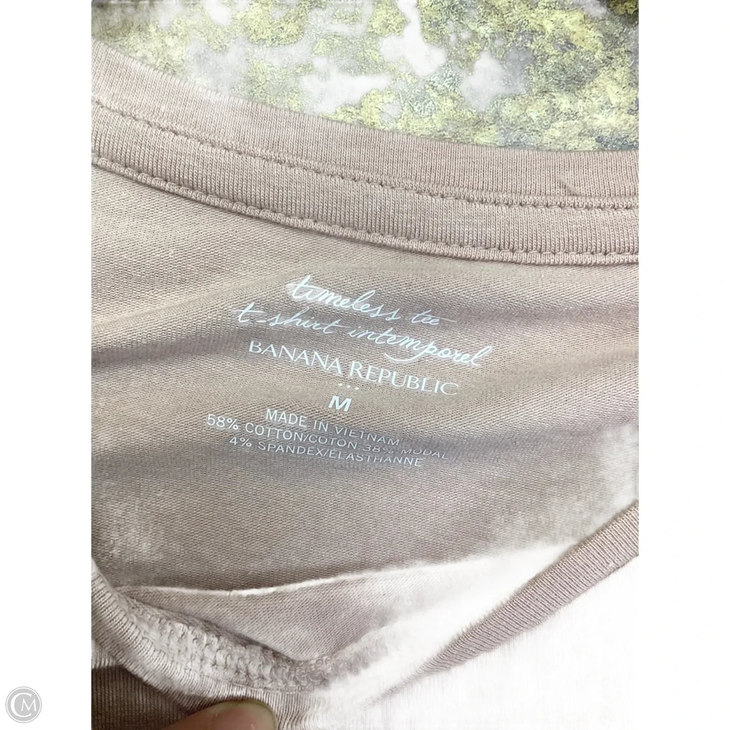 Top Short Sleeve By Banana Republic In Tan, Size: M