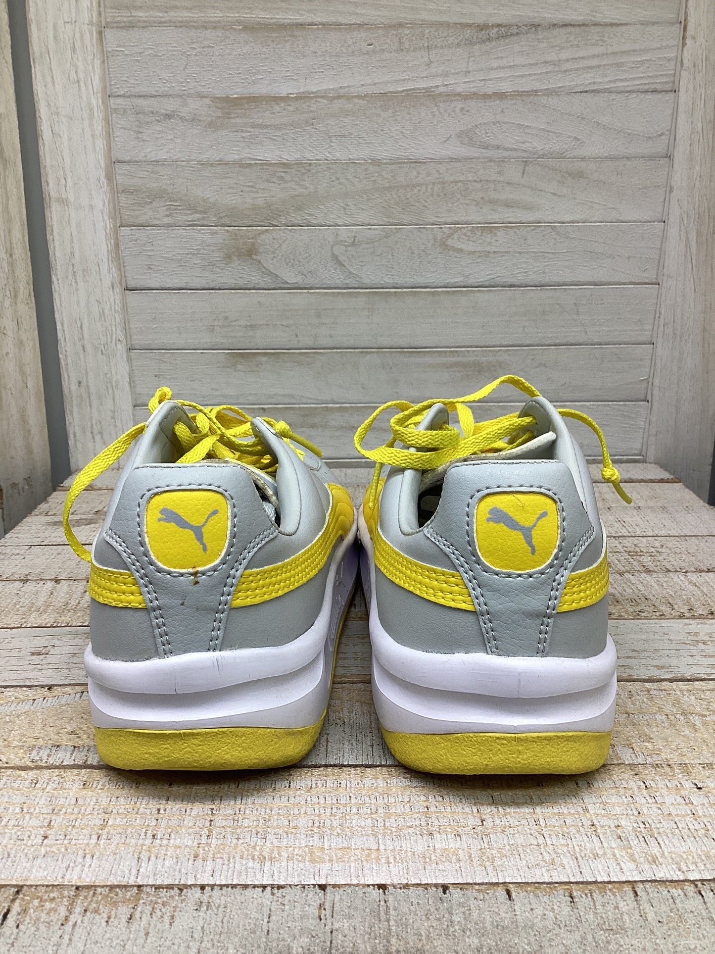 Shoes Sneakers By Puma In Yellow, Size: 6