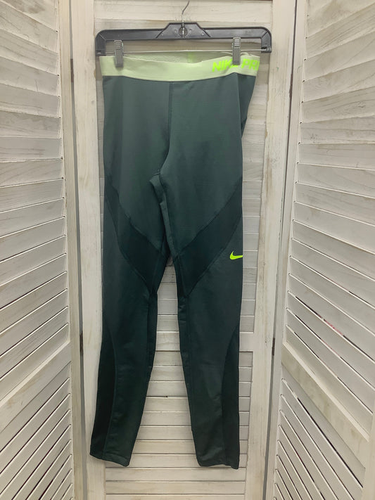 Athletic Leggings By Nike In Green, Size: M